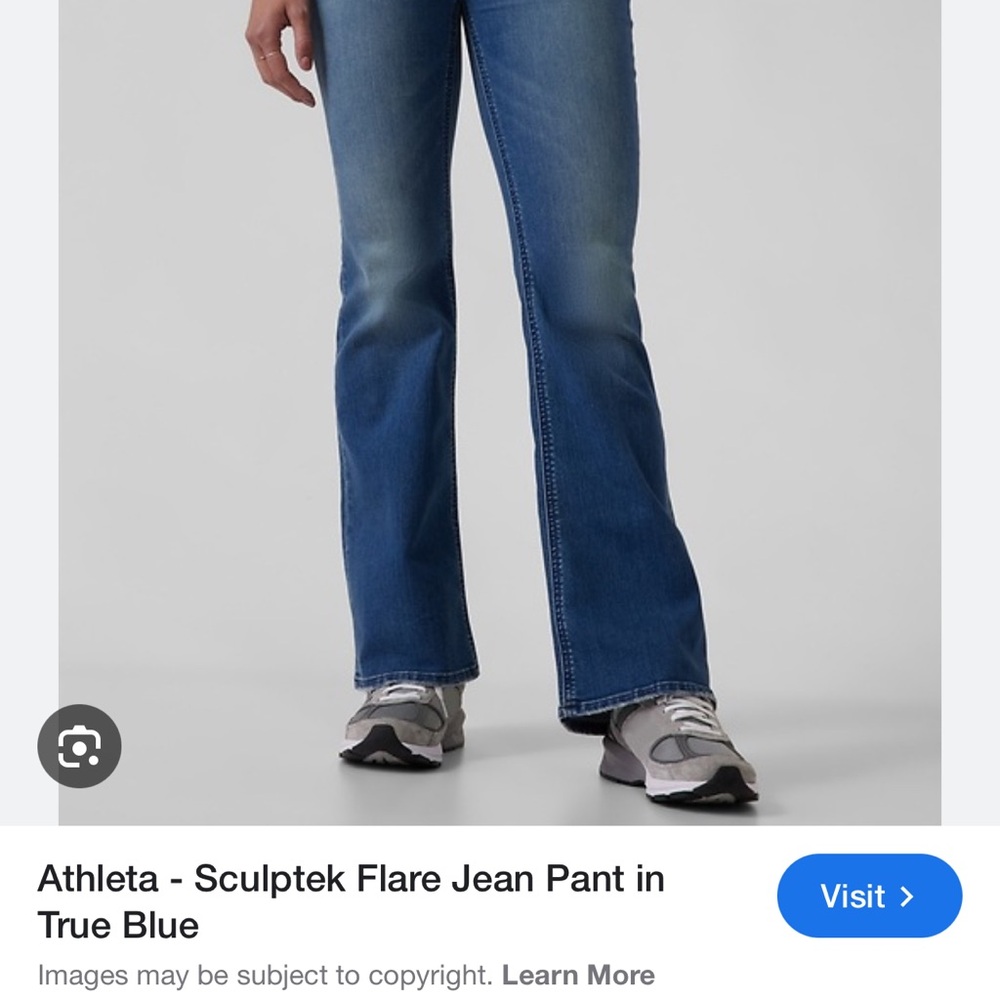 Athleta Women's Sculptek Flare Jeans 6T in True Blue